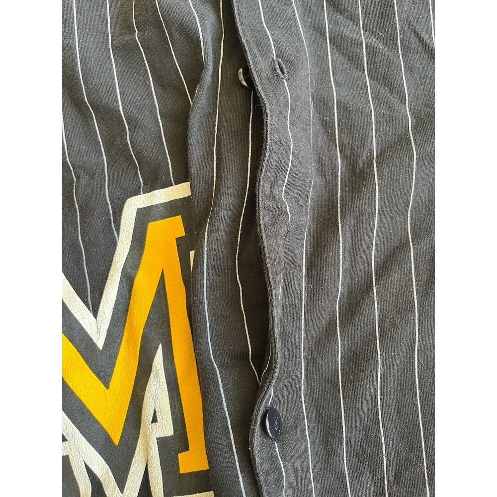 Vintage Disney Store Mickey Mouse Shirt‎ Mens Extra Large Pinstripe Baseball 90s - Picture 4 of 6